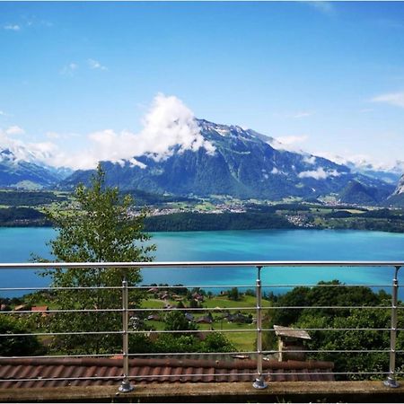 Chalet With View Of The Mountains And The Thun Lake Sigriswil Dış mekan fotoğraf