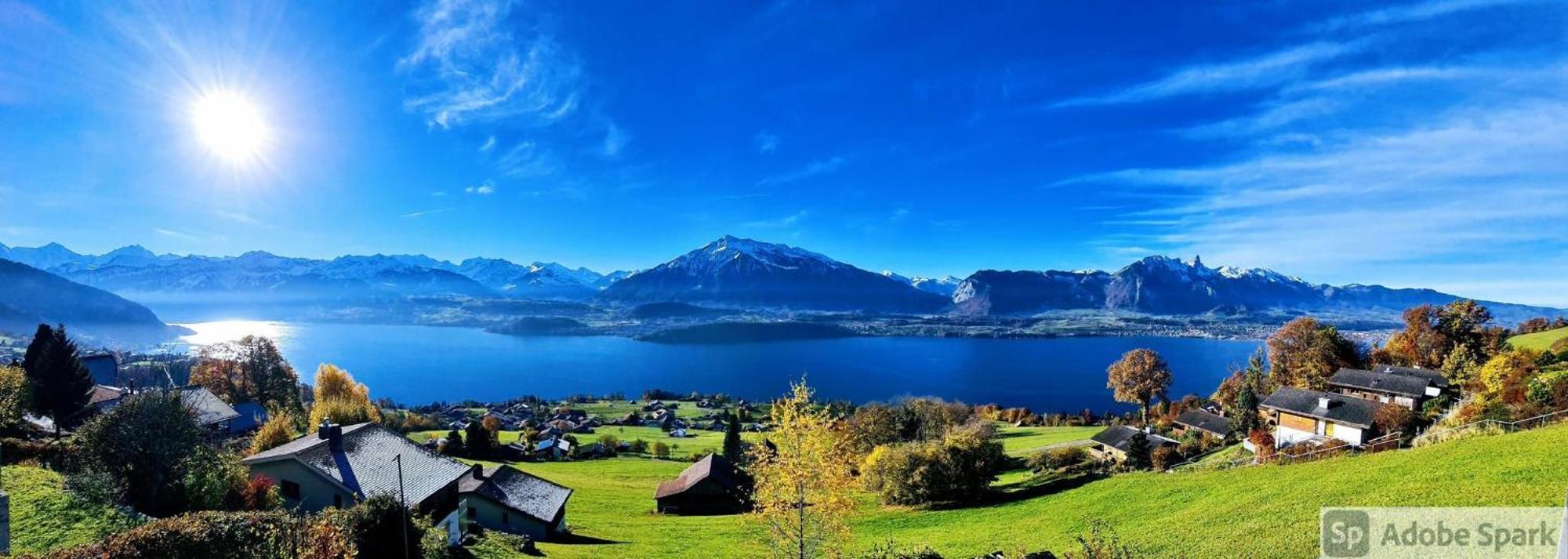 Chalet With View Of The Mountains And The Thun Lake Sigriswil Dış mekan fotoğraf