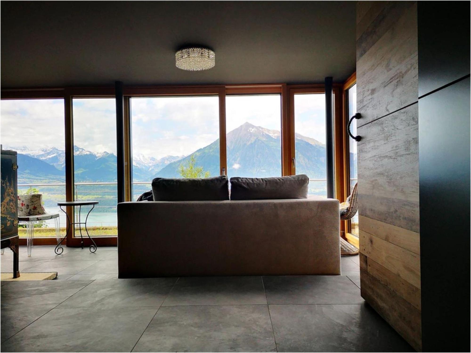 Chalet With View Of The Mountains And The Thun Lake Sigriswil Dış mekan fotoğraf