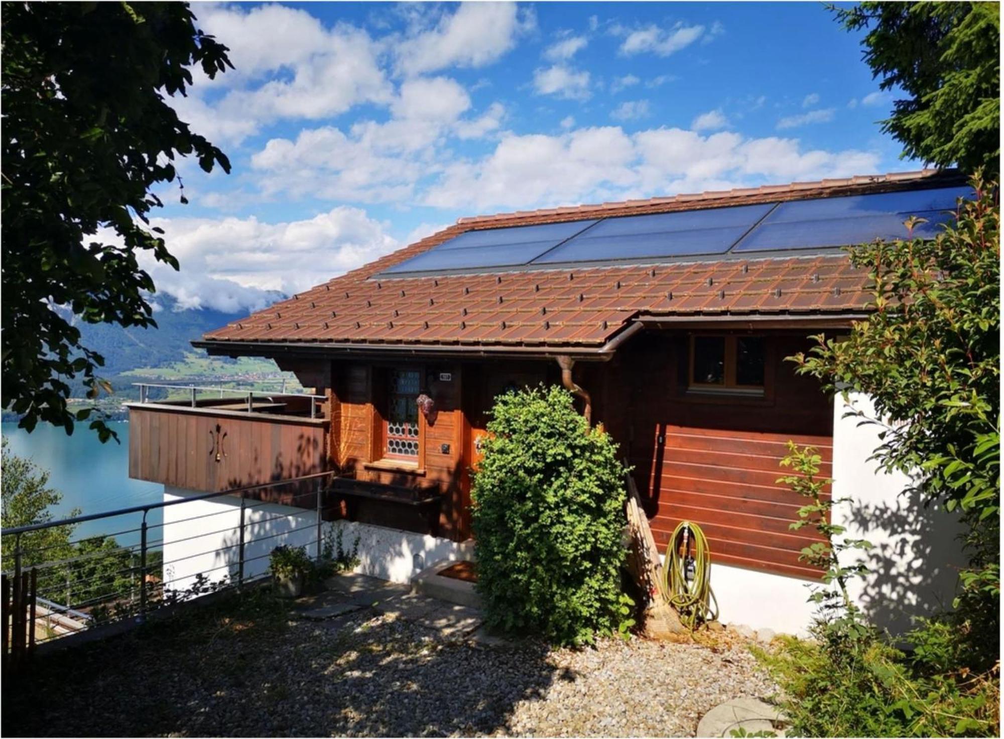 Chalet With View Of The Mountains And The Thun Lake Sigriswil Dış mekan fotoğraf