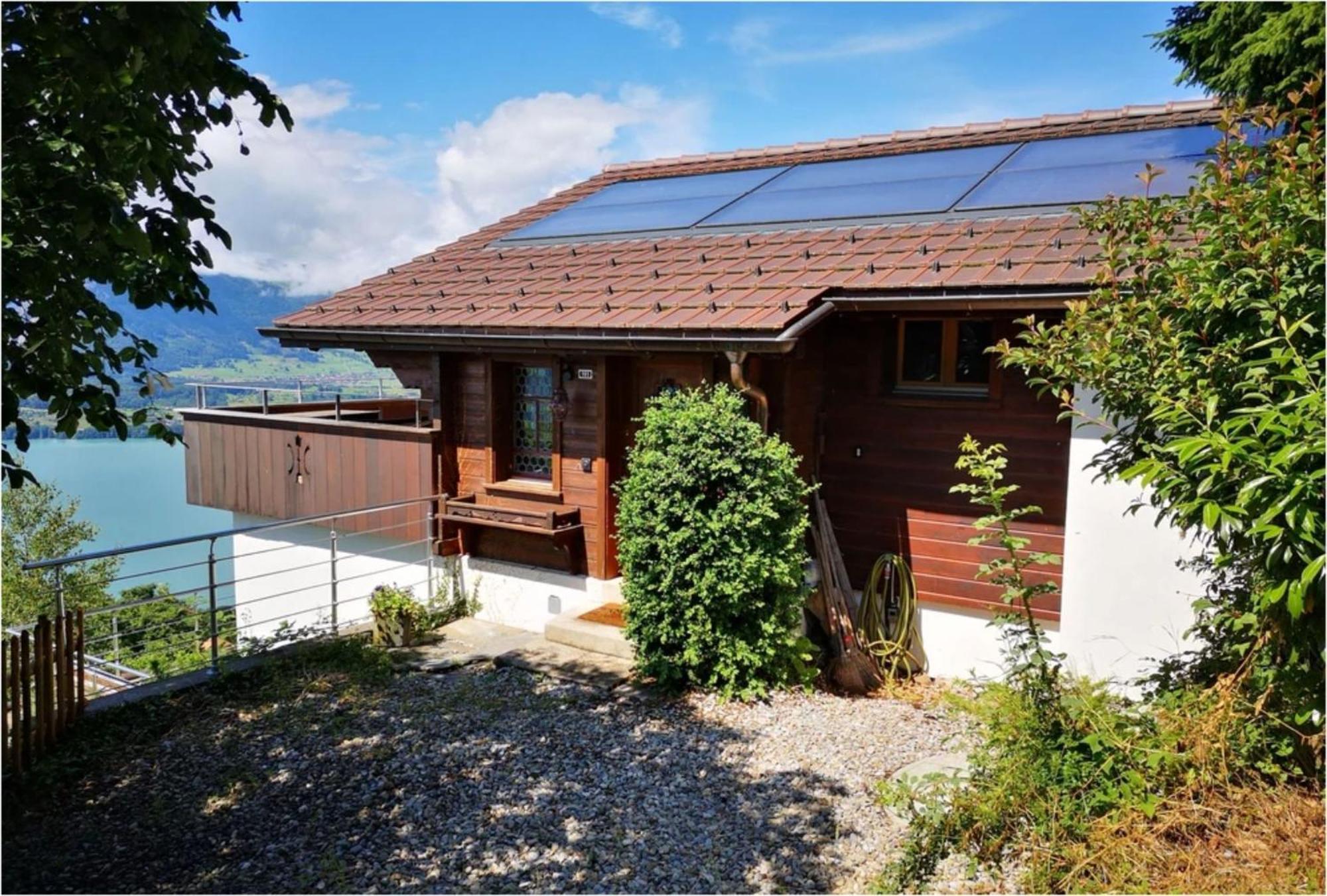 Chalet With View Of The Mountains And The Thun Lake Sigriswil Dış mekan fotoğraf