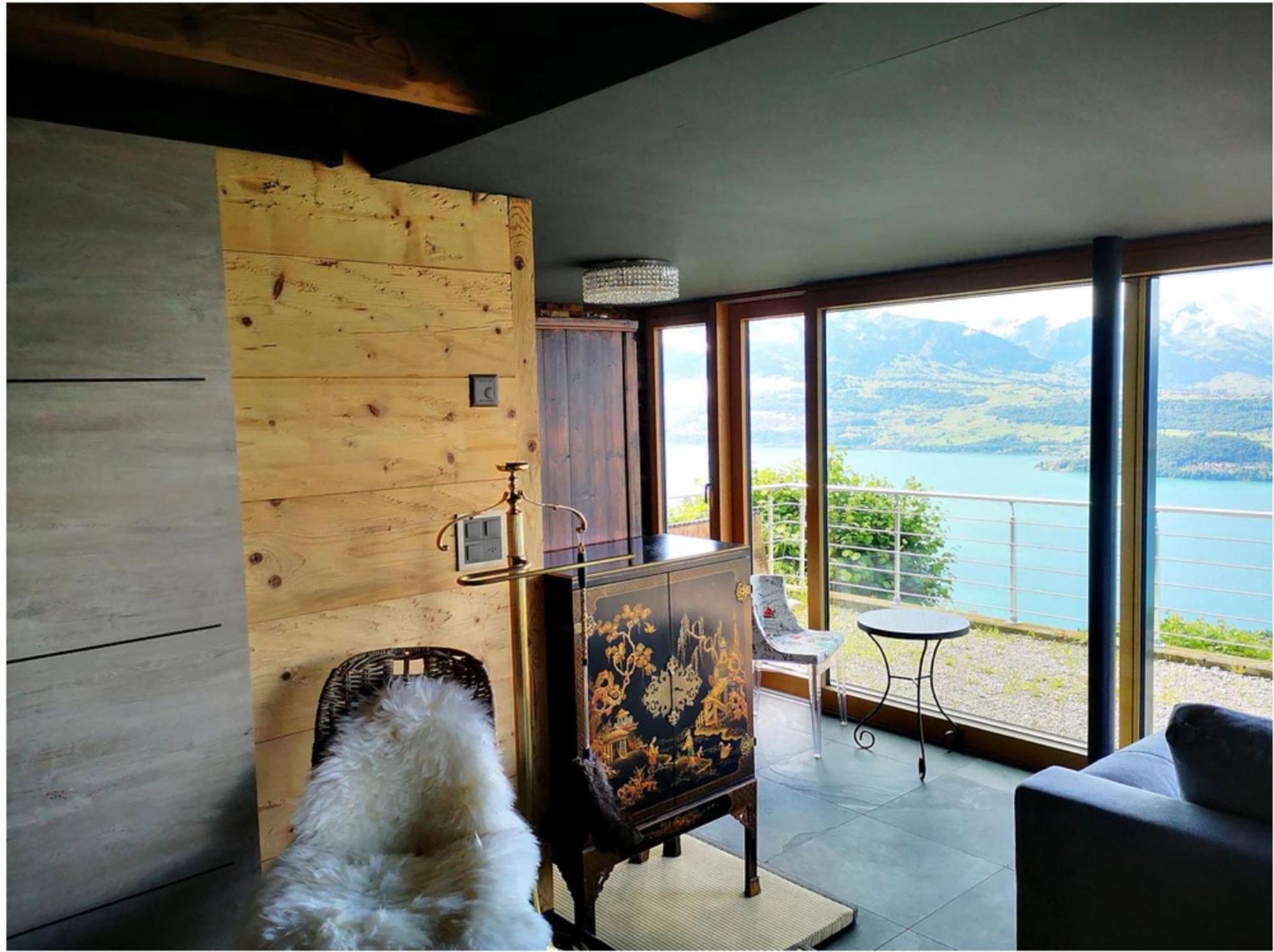 Chalet With View Of The Mountains And The Thun Lake Sigriswil Dış mekan fotoğraf